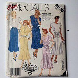 McCall's Dress & Tie Belt Uncut Pattern 2923